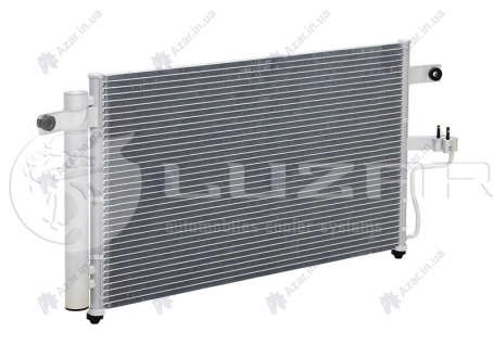 Радиатор кондиционера АТ с ресивером (LRAC HUAc99250) Luzar