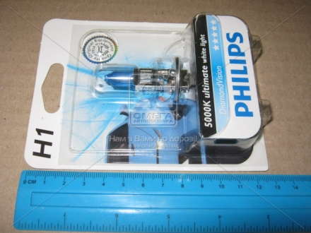 Лампа накаливания H1 12V 55W P14, 5s Diamond Vision 5000K 1шт blister (пр-во Philips) Philips - 12258DVB1 (PHILIPS)