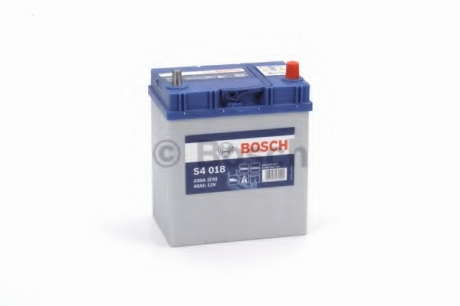 Аккумулятор   40Ah-12v BOSCH (S4018) (187x127x227), R, EN330( Азия) тонк. клеммы Bosch - 0092S40180