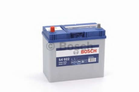 Аккумулятор   45Ah-12v BOSCH (S4022) (238x129x227), L, EN330 (Азия) тонк. клеммы Bosch - 0092S40220