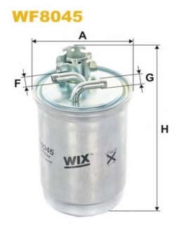 Фильтр топл. VW T4, PASSAT WF8045, PP839 (пр-во WIX-Filtron) WIX FILTERS (WIX Filters)