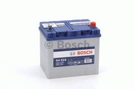 Аккумулятор   60Ah-12v BOSCH (S4024) (232x173x225), R, EN540(Азия) Bosch - 0092S40240