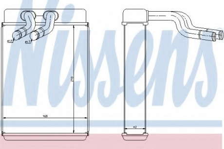 Радиатор печки HYUNDAI H1, H-200 (без упаковки)(пр-во Nissens) Nissens - 77610