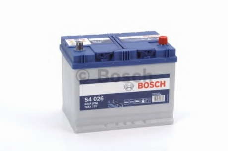 Аккумулятор   70Ah-12v BOSCH (S4026) (261x175x220), R, EN630(Азия) Bosch - 0092S40260