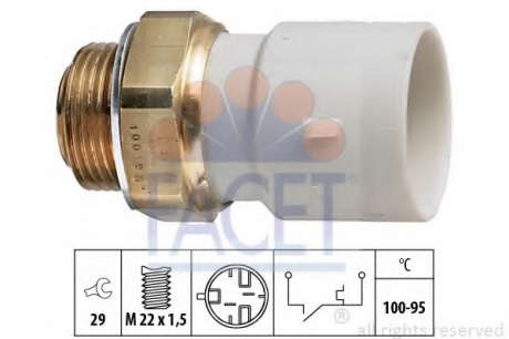 Термовыключатель, вентилятор радиатора (пр-во Facet) FACET s. r. l. - 7.5182