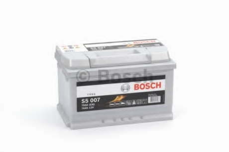 Аккумулятор   74Ah-12v BOSCH (S5007) (278x175x175), R, EN750 Bosch - 0092S50070
