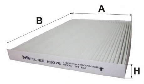 Фильтр салона NISSAN QASHQAI, X-TRAIL (пр-во M-Filter) M-Filter - K9076 (MFILTER)