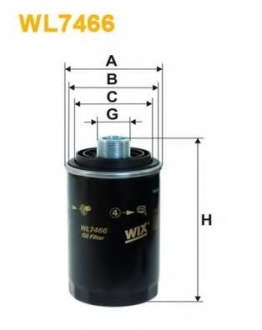 Фильтр масляный WL7466, OP526, 7 (пр-во WIX-Filtron) WIX FILTERS (WIX Filters)
