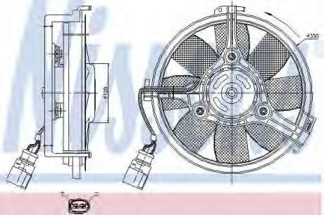 Вентилятор радиатора AUDI, SKODA, VW (пр-во Nissens) Nissens - 85547