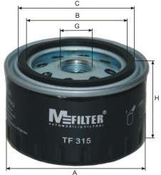 Фильтр масляный DACIA, RENAULT (пр-во M-Filter) M-Filter - TF315 (MFILTER)
