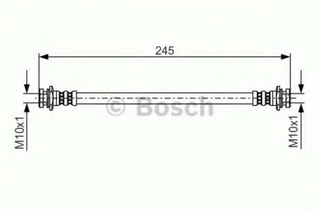 Шланг тормозной DAEWOO MATIZ задний (пр-во Bosch) BOSCH - 1 987 476 969