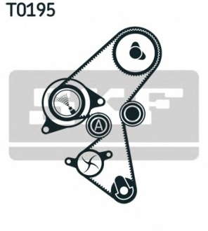 Ремень ГРМ с роликами, комплект CITROEN (пр-во SKF) SKF - VKMA 03259