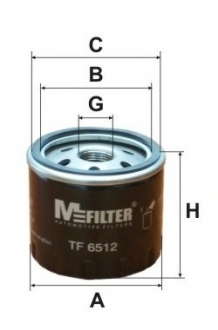 Фильтр масляный OPEL Vivaro (пр-во M-filter) M-Filter - TF6512 (MFILTER)