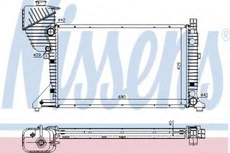 Радиатор охлаждения MERCEDES (пр-во Nissens) Nissens - 62519A
