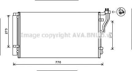 Конденсор Sonata  VlI 2. 0 i 06, 09- (AVA) AVA COOLING - HYA5246D