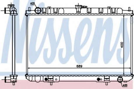Радиатор охлаждения NISSAN (пр-во Nissens) Nissens - 68713