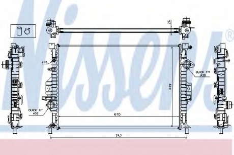 Радиатор охлаждения VOLVO (пр-во Nissens) Nissens - 65615A