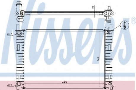 Радиатор охлаждения FORD (пр-во Nissens) Nissens - 62027A