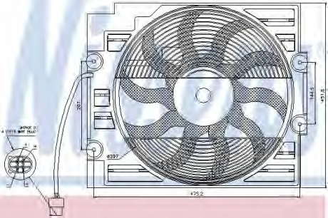 Вентилятор радиатора BMW (пр-во Nissens) Nissens - 85421