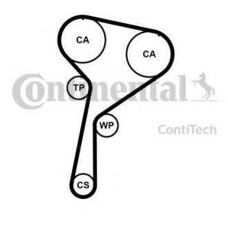 Ремень зубчатый ГРМ (Пр-во ContiTech) Contitech - CT1184