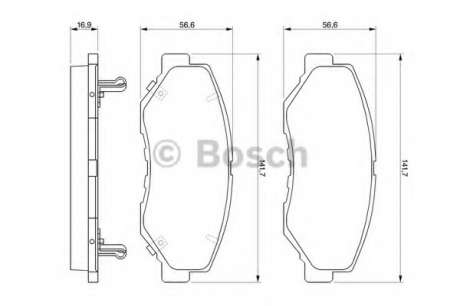Торм колодки дисковые (пр-во Bosch) BOSCH - 0 986 424 809
