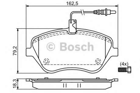 Тормозные колодки (пр-во Bosch) BOSCH - 0 986 494 098