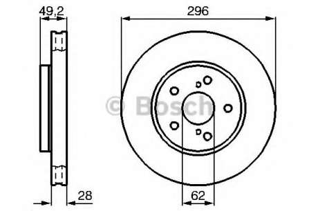 Тормозной диск (пр-во Bosch) BOSCH - 0 986 478 968