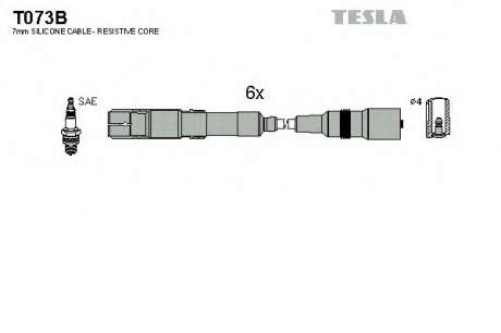 Комплект проводов зажигания TESLA - T073B (Tesla)