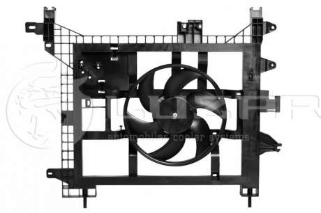 Диффузор радиатора охлаждения двигателя Duster 1. 5, 1. 6, 2. 0 (10-) AC- (с кожухом) (LFK 0950) Luzar