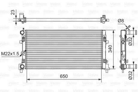 Радиатор охлаждения SKODA Rapid 12- MT, AT (пр-во VALEO) Valeo - 701522