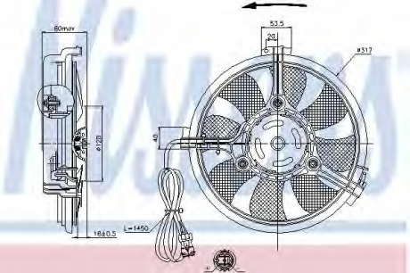Вентилятор радиатора VW (пр-во Nissens) Nissens - 85519