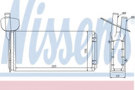 Радиатор печки VW (пр-во Nissens) Nissens - 73965