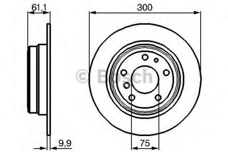Тормозной диск задний BMW 5-serie (E34) (300*10) BOSCH 0 986 478 321 - 0986478321