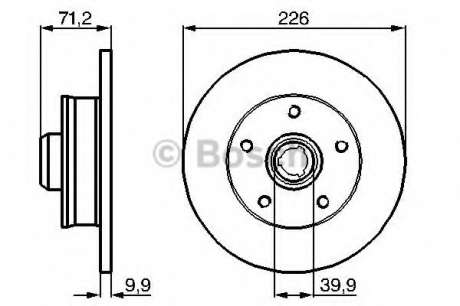 Тормозной диск задний VW CORRADO 91- 226 10 8 BOSCH 0 986 478 332 - 0986478332