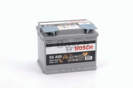 Аккумулятор Bosch 12V 60Ah 680A 242X175X190 BOSCH 0 092 S5A 050 - 0092S5A050