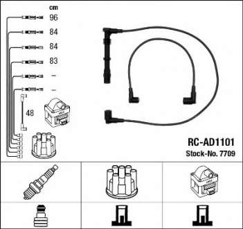 Комплект высоковольтных проводов NGK 7709 ,  RC-AD1101