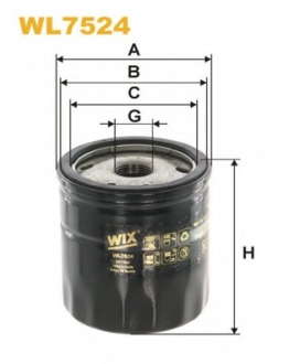 Фильтр масляный WIX WL7524 = FN OP 546, 2 (WIX Filters)