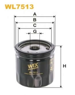 Фильтр масляный WIX WL7513 = FN OP 643, 5 (WIX Filters)