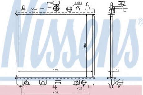 Радиатор системы охлаждения NS_K 68700A (Nissens)