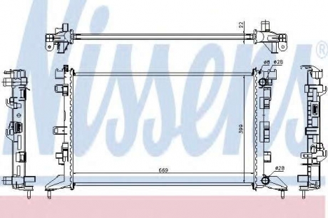 Радиатор системы охлаждения NS_K 637602 (Nissens)