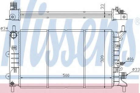 Радиатор системы охлаждения NS_K 621621 (Nissens)