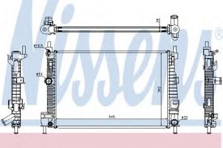 Радиатор системы охлаждения NS_K 68523 (Nissens)