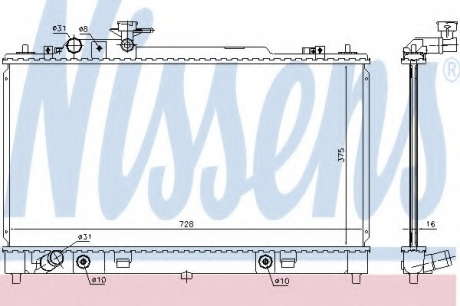 Радиатор системы охлаждения NS_K 68550 (Nissens)
