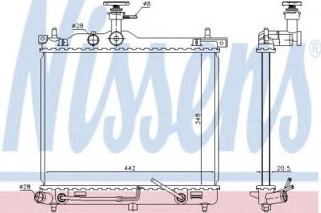 Радиатор системы охлаждения NS_K 67098 (Nissens)