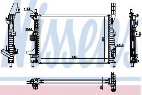 Радиатор системы охлаждения NS_K 66860 (Nissens)