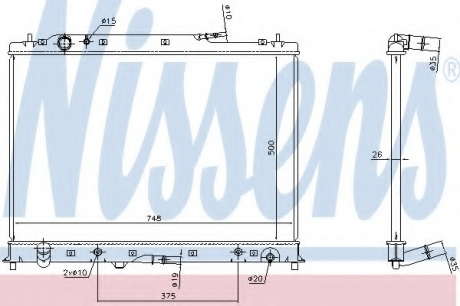 Радиатор системы охлаждения NS_K 68525 (Nissens)