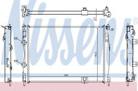 Радиатор системы охлаждения NS_K 67367 (Nissens)