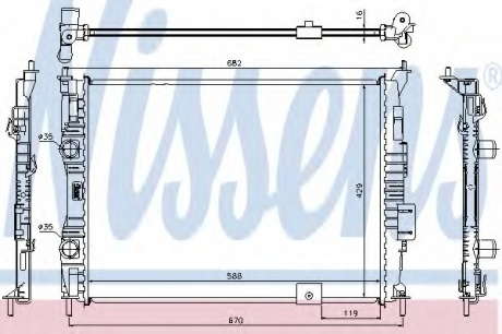 Радиатор системы охлаждения NS_K 67364 (Nissens)