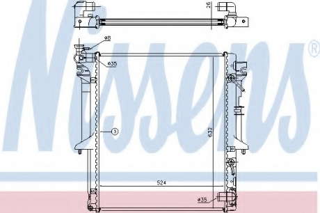 Радиатор системы охлаждения NS_K 62896 (Nissens)