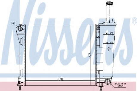 Радиатор системы охлаждения NS_K 61936 (Nissens)